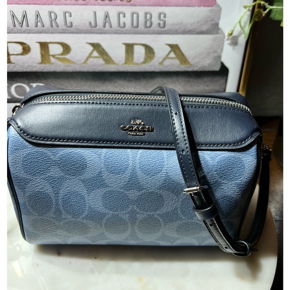 Coach mini Bennett denim canvas and leather beautiful crossbody bag NWOT - Picture 12 of 14